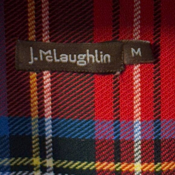 J.Mclaughlin Dobson Colorful Heavy Cotton Shirt Size Medium - Picture 4 of 8